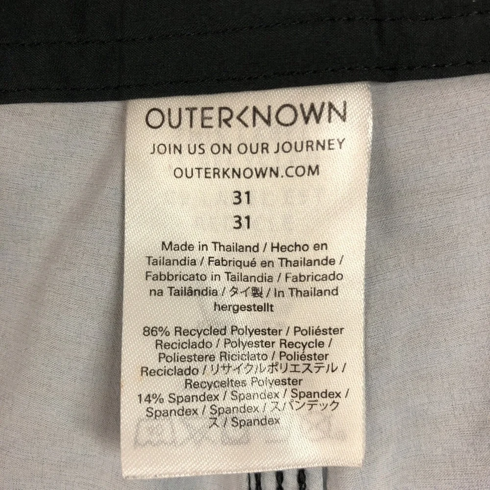 Outerknown Mens 31 Blue Stripe Recycled Polyester Board Shorts Swim Beach